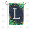 America Forever Fern On Slate Monogram Garden Flag