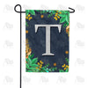 America Forever Fern On Slate Monogram Garden Flag