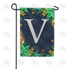 America Forever Fern On Slate Monogram Garden Flag