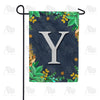 America Forever Fern On Slate Monogram Garden Flag