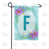 Cosmos On Blue Wood Monogram Garden Flag