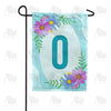 Cosmos On Blue Wood Monogram Garden Flag