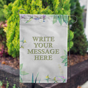 America Forever Personalized Simply Leaves Message Garden Flag