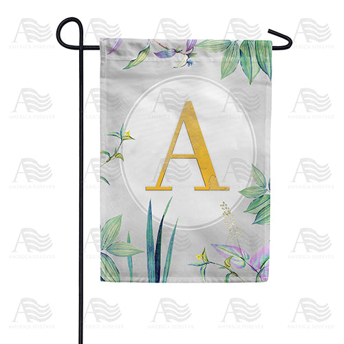America Forever Simply Golden Monogram Garden Flag