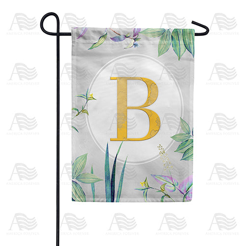 America Forever Simply Golden Monogram Garden Flag