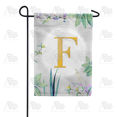 America Forever Simply Golden Monogram Garden Flag