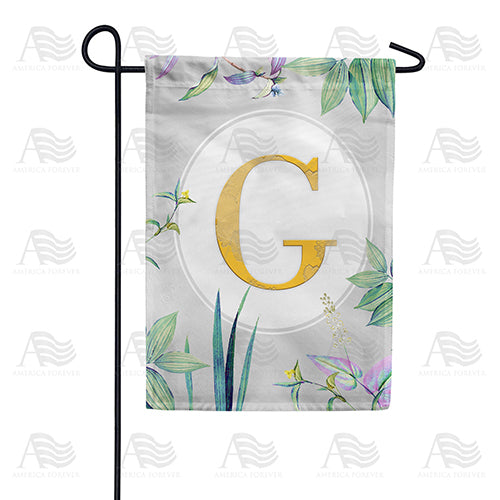 America Forever Simply Golden Monogram Garden Flag