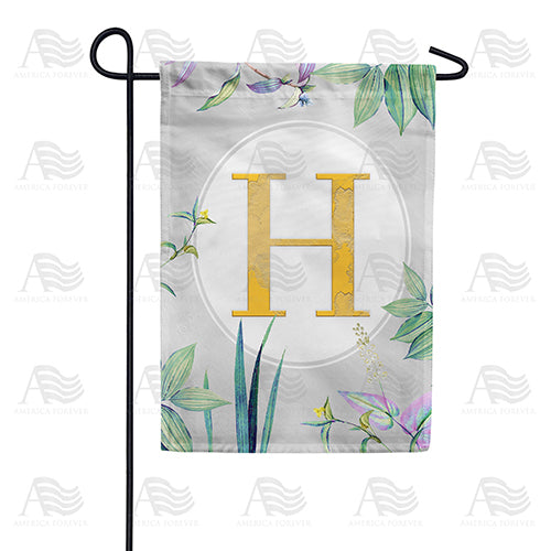 America Forever Simply Golden Monogram Garden Flag
