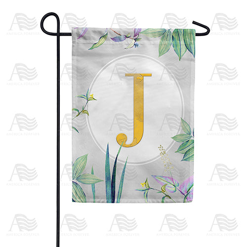 America Forever Simply Golden Monogram Garden Flag