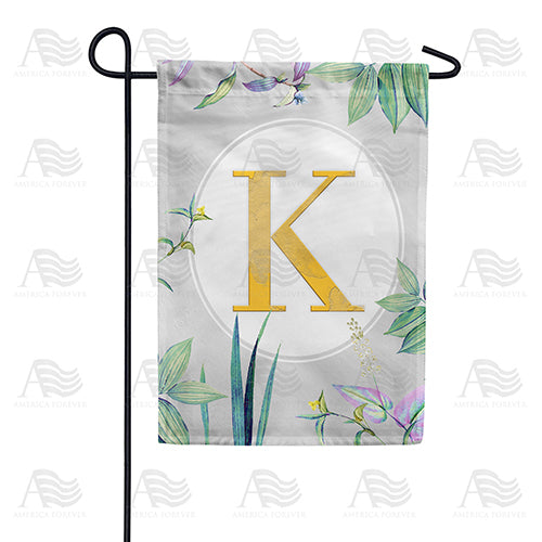 America Forever Simply Golden Monogram Garden Flag