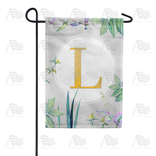 America Forever Simply Golden Monogram Garden Flag