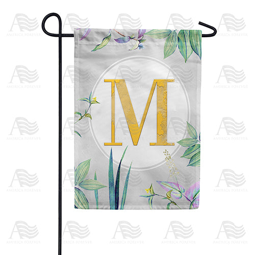 America Forever Simply Golden Monogram Garden Flag