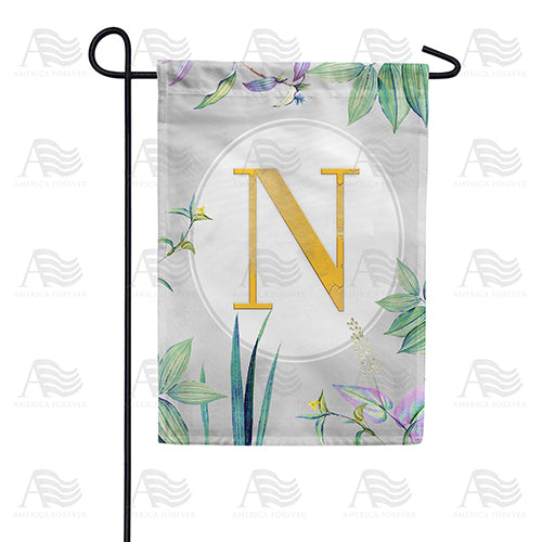 America Forever Simply Golden Monogram Garden Flag