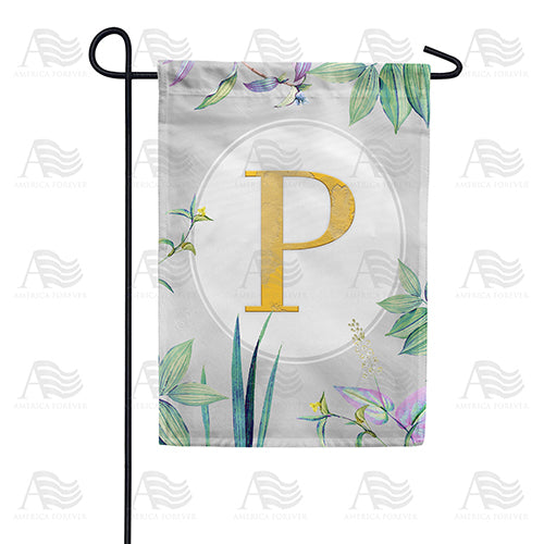 America Forever Simply Golden Monogram Garden Flag