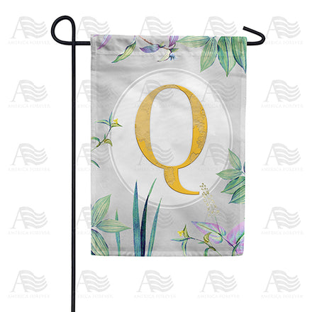 America Forever Simply Golden Monogram Garden Flag