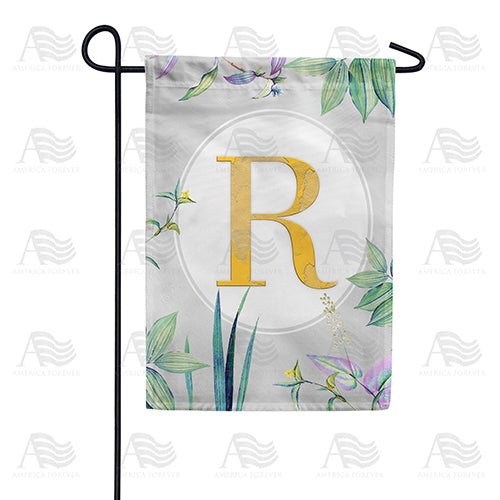 America Forever Simply Golden Monogram Garden Flag