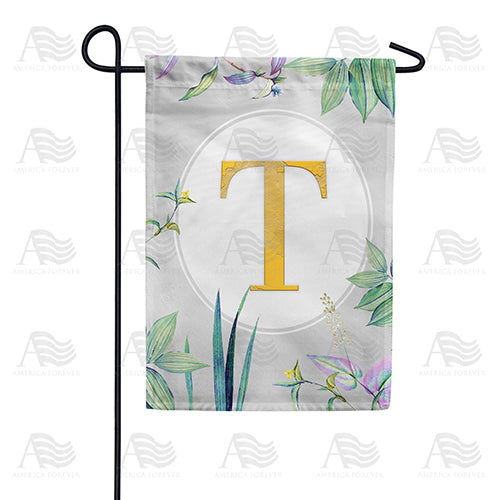 America Forever Simply Golden Monogram Garden Flag