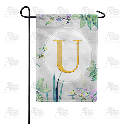 America Forever Simply Golden Monogram Garden Flag