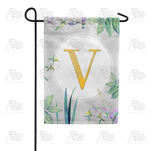 America Forever Simply Golden Monogram Garden Flag