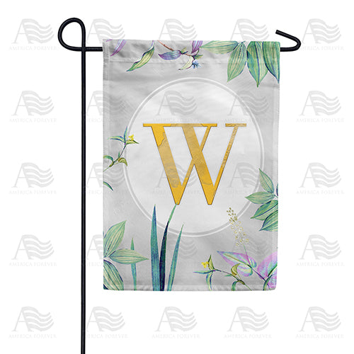 America Forever Simply Golden Monogram Garden Flag