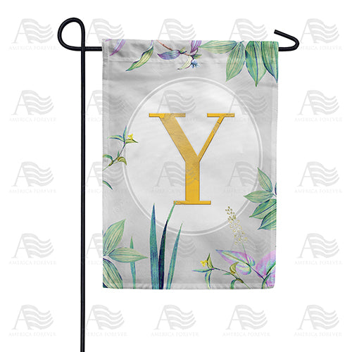 America Forever Simply Golden Monogram Garden Flag