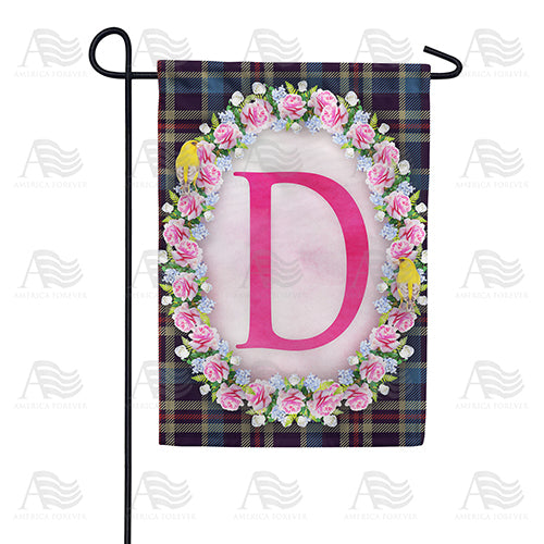 America Forever Burst Of Pink Monogram Garden Flag