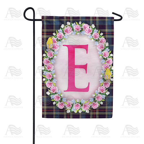 America Forever Burst Of Pink Monogram Garden Flag