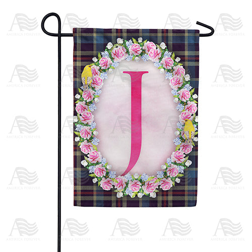 America Forever Burst Of Pink Monogram Garden Flag