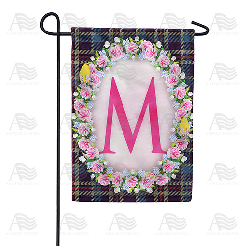 America Forever Burst Of Pink Monogram Garden Flag
