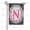 America Forever Burst Of Pink Monogram Garden Flag