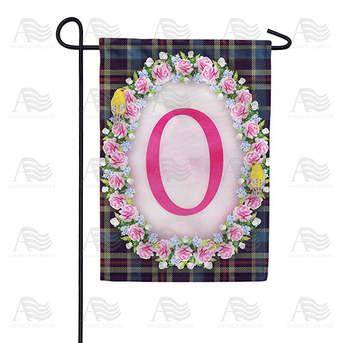 America Forever Burst Of Pink Monogram Garden Flag