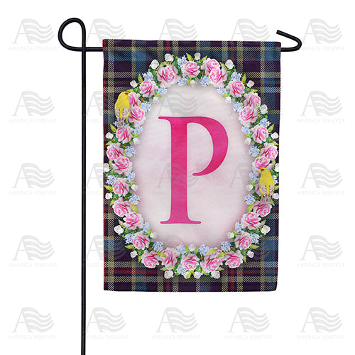 America Forever Burst Of Pink Monogram Garden Flag