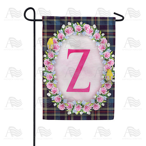 America Forever Burst Of Pink Monogram Garden Flag