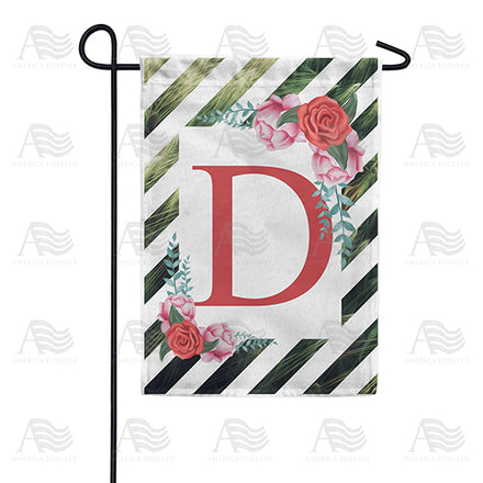 America Forever White Lattice Monogram Garden Flag