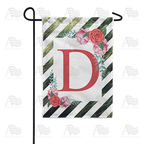 America Forever White Lattice Monogram Garden Flag