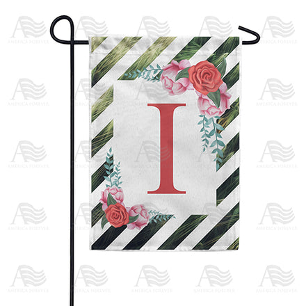 America Forever White Lattice Monogram Garden Flag
