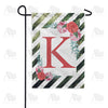 America Forever White Lattice Monogram Garden Flag