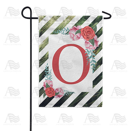 America Forever White Lattice Monogram Garden Flag