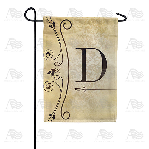 America Forever Fancy Scroll Monogram Garden Flag