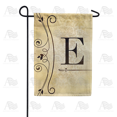 America Forever Fancy Scroll Monogram Garden Flag