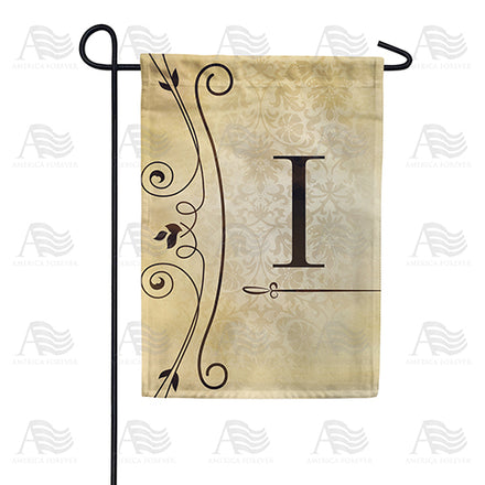 America Forever Fancy Scroll Monogram Garden Flag