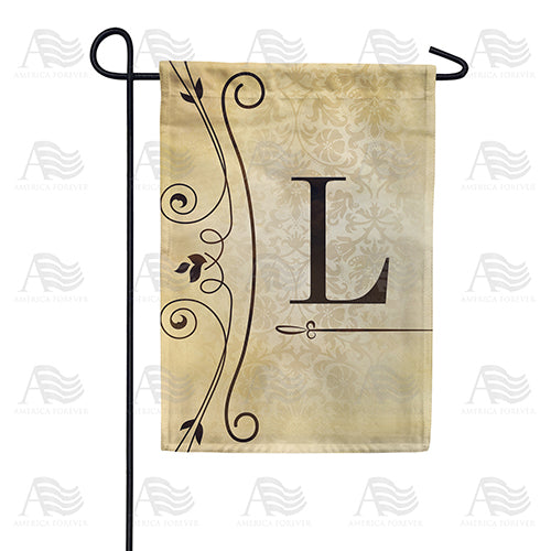 America Forever Fancy Scroll Monogram Garden Flag