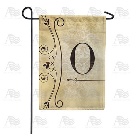 America Forever Fancy Scroll Monogram Garden Flag