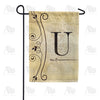 America Forever Fancy Scroll Monogram Garden Flag