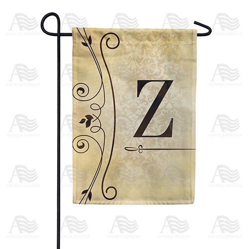 America Forever Fancy Scroll Monogram Garden Flag