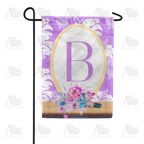 America Forever Purple Reflection Monogram Garden Flag