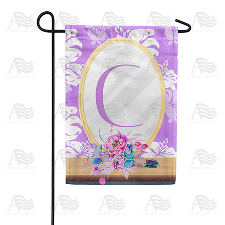 America Forever Purple Reflection Monogram Garden Flag