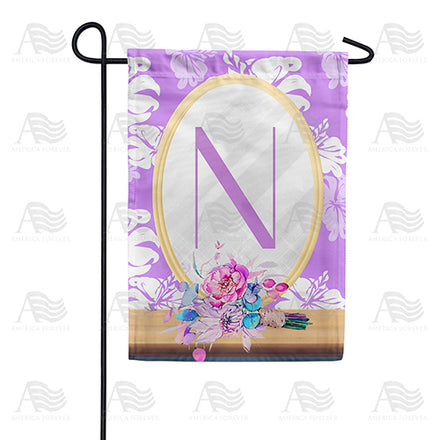 America Forever Purple Reflection Monogram Garden Flag