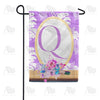 Purple Reflection Monogram Garden Flag