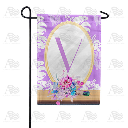 America Forever Purple Reflection Monogram Garden Flag